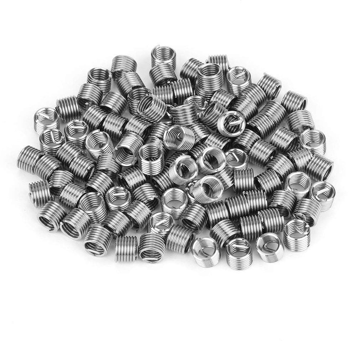Set voor het repareren van schroefdraad inserts voor roestvrijstalen schroeven - 100 stuks M5, inclusief gereedschap en accessoires voor een perfecte afwerking