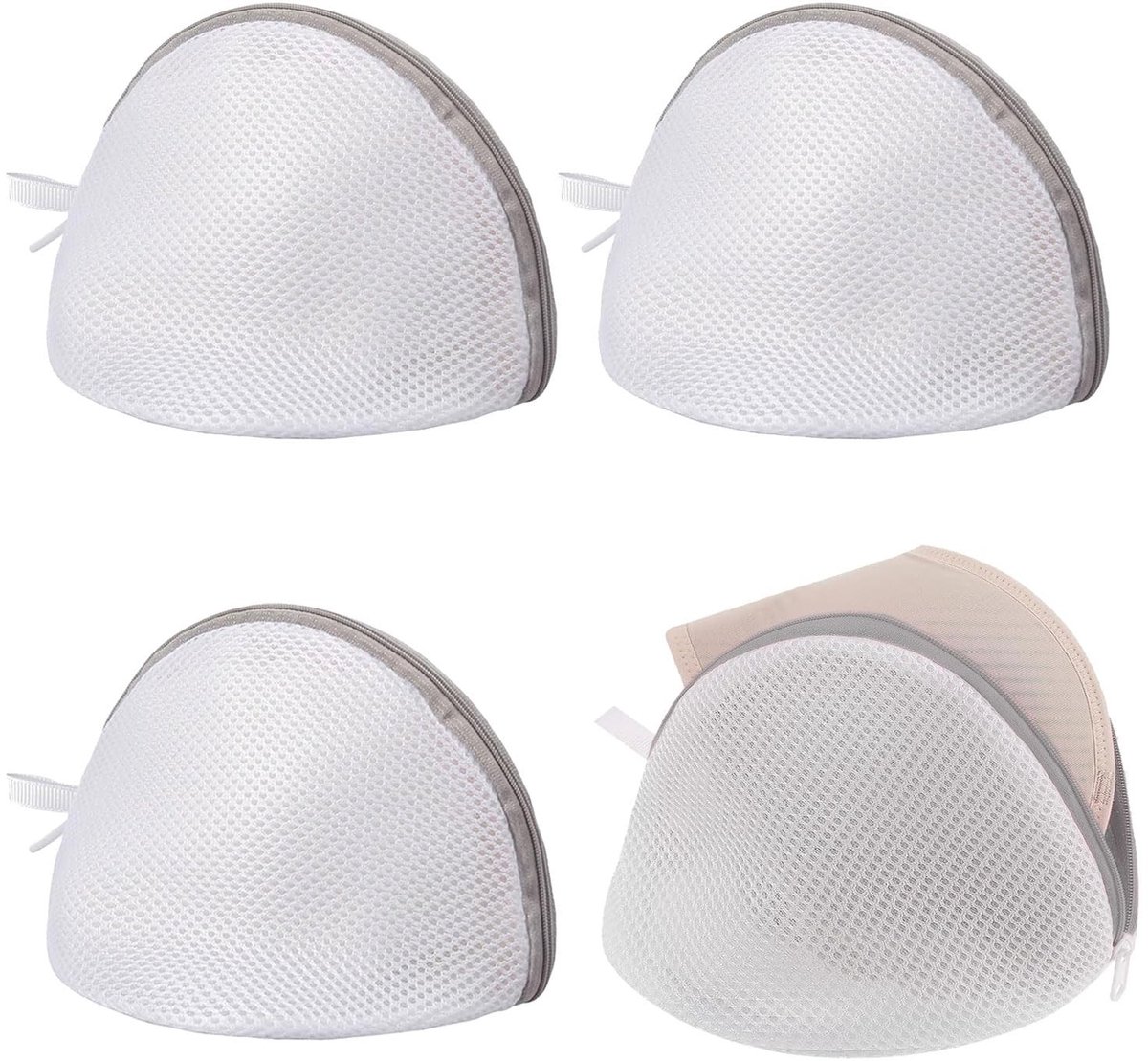 Dailygoods - Set van 3 Wasnetten voor Beha's met Ritssluiting