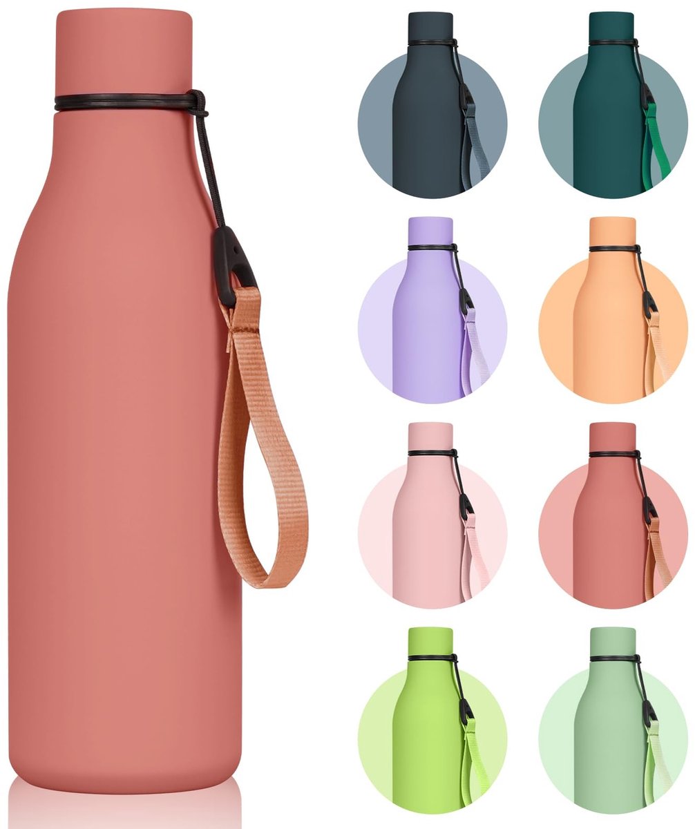 Dailygoods - Roestvrijstalen Thermosfles 550 ml in Roze
