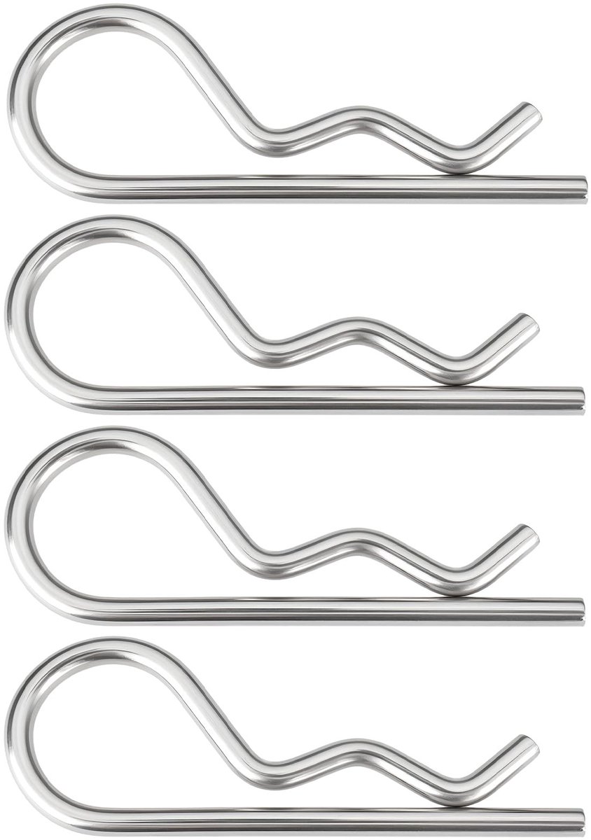 Dailygoods - Set van 4 R Clips voor Scheepsinstallaties