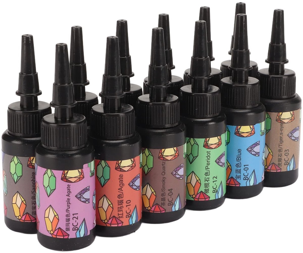 Dailygoods - Set van 12 Snel Uithardende UV-epoxyhars voor Sieraden