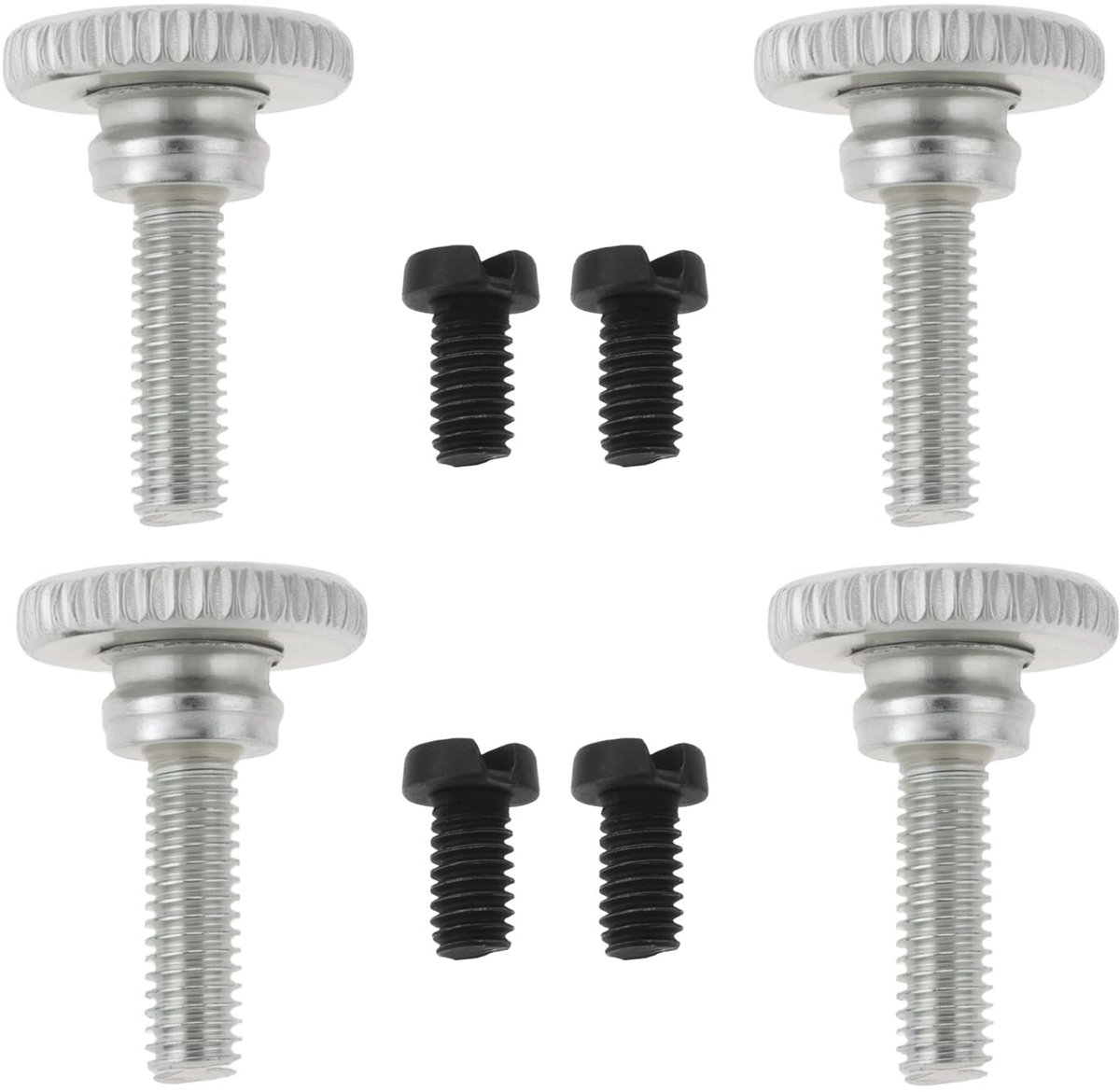 Dailygoods - Set van 8 Naaldklemmen voor Juki Naaimachines Zwart & Zilver