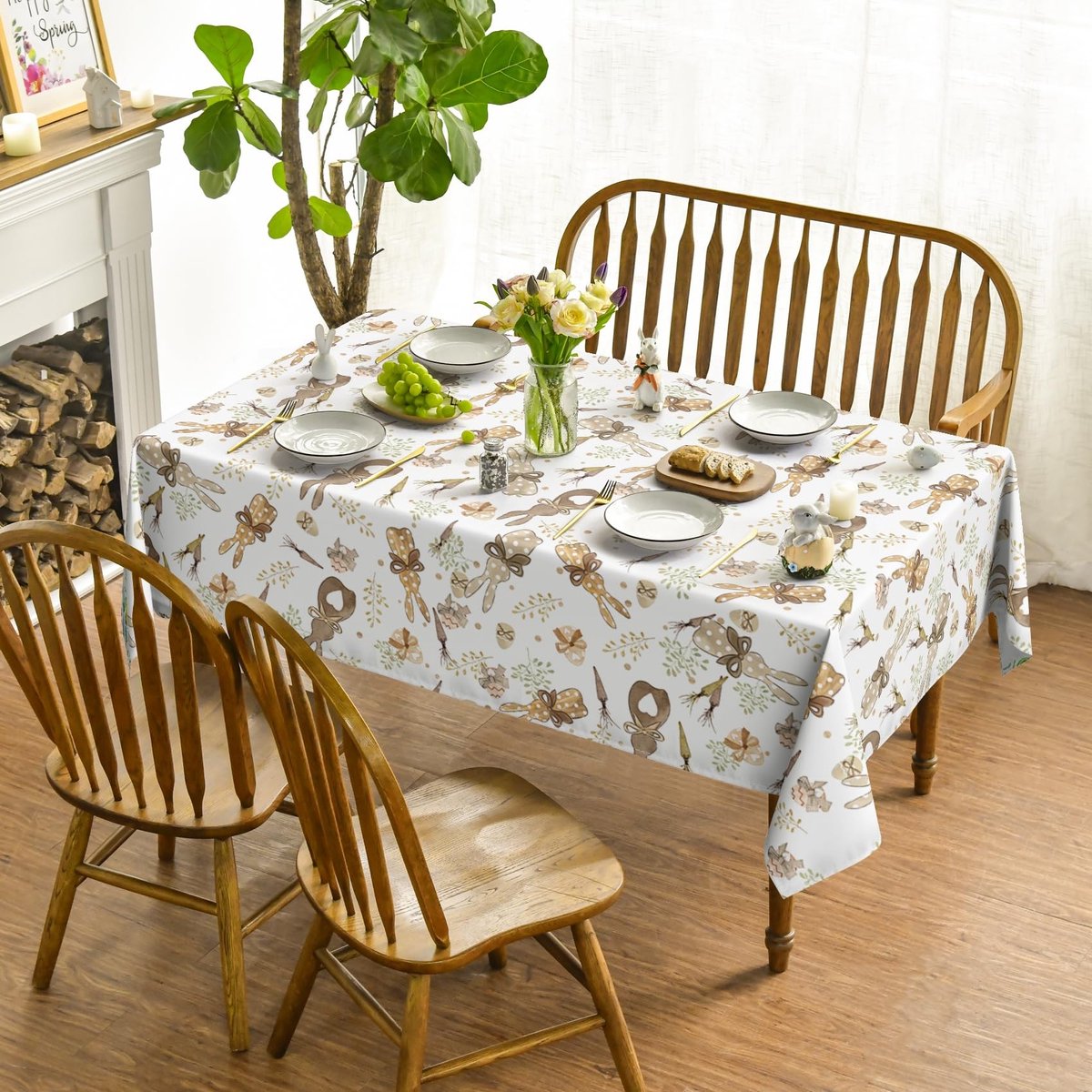 Dailygoods - Vlekbestendig Tafelkleed voor Pasen en Lente, 140 x 110 cm