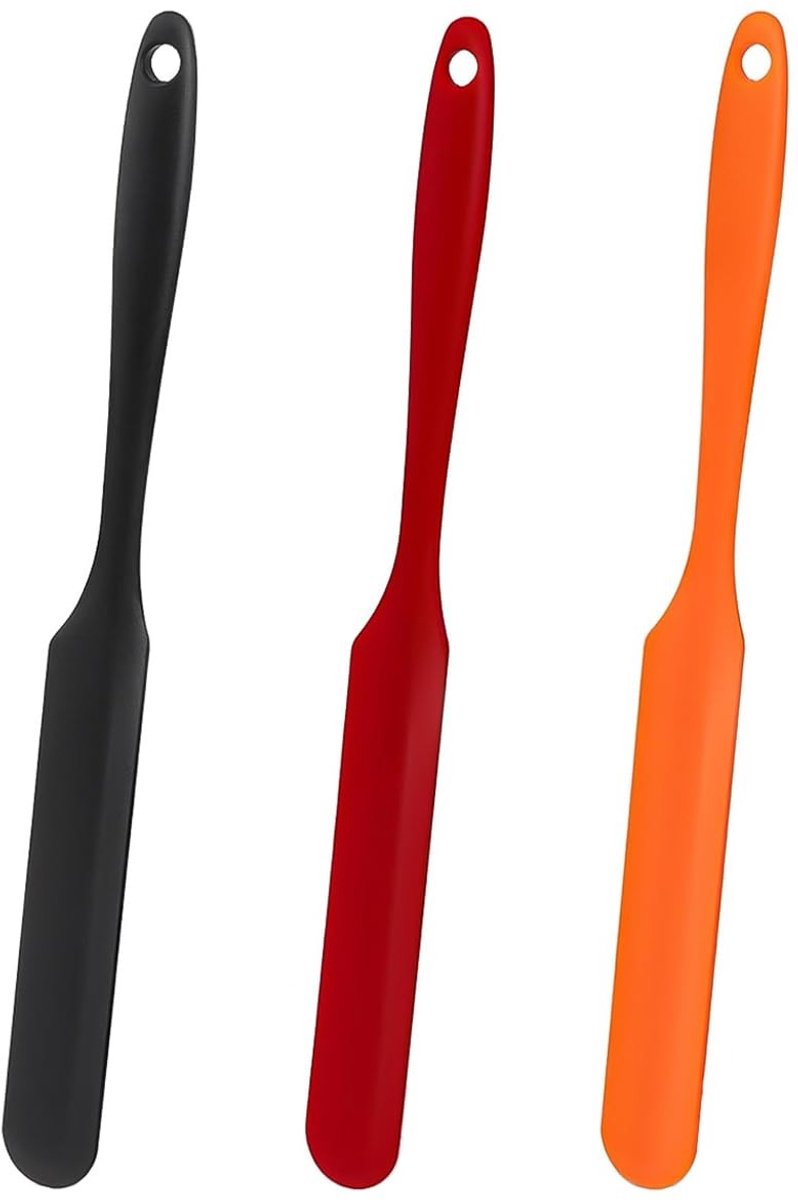 Dailygoods - Cosensi - 3-Pack Hittebestendige Siliconen Schrapers met Lange Steel