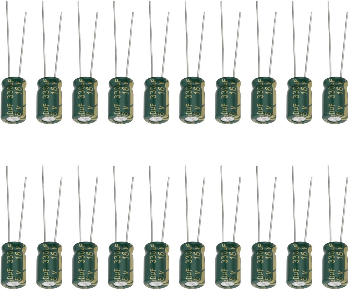 Dailygoods - 30 Stuks 330uF 16V Radiale Elektrolytische Capaciteit