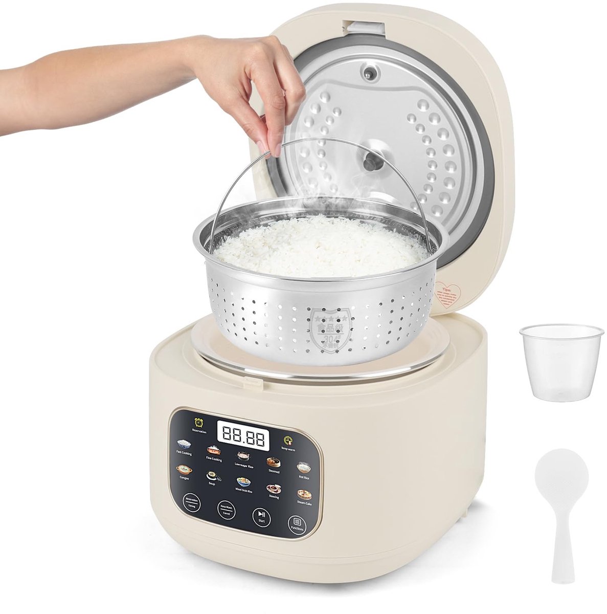 Dailygoods - 3 Liter Rijstkoker met 10 Kookprogramma's