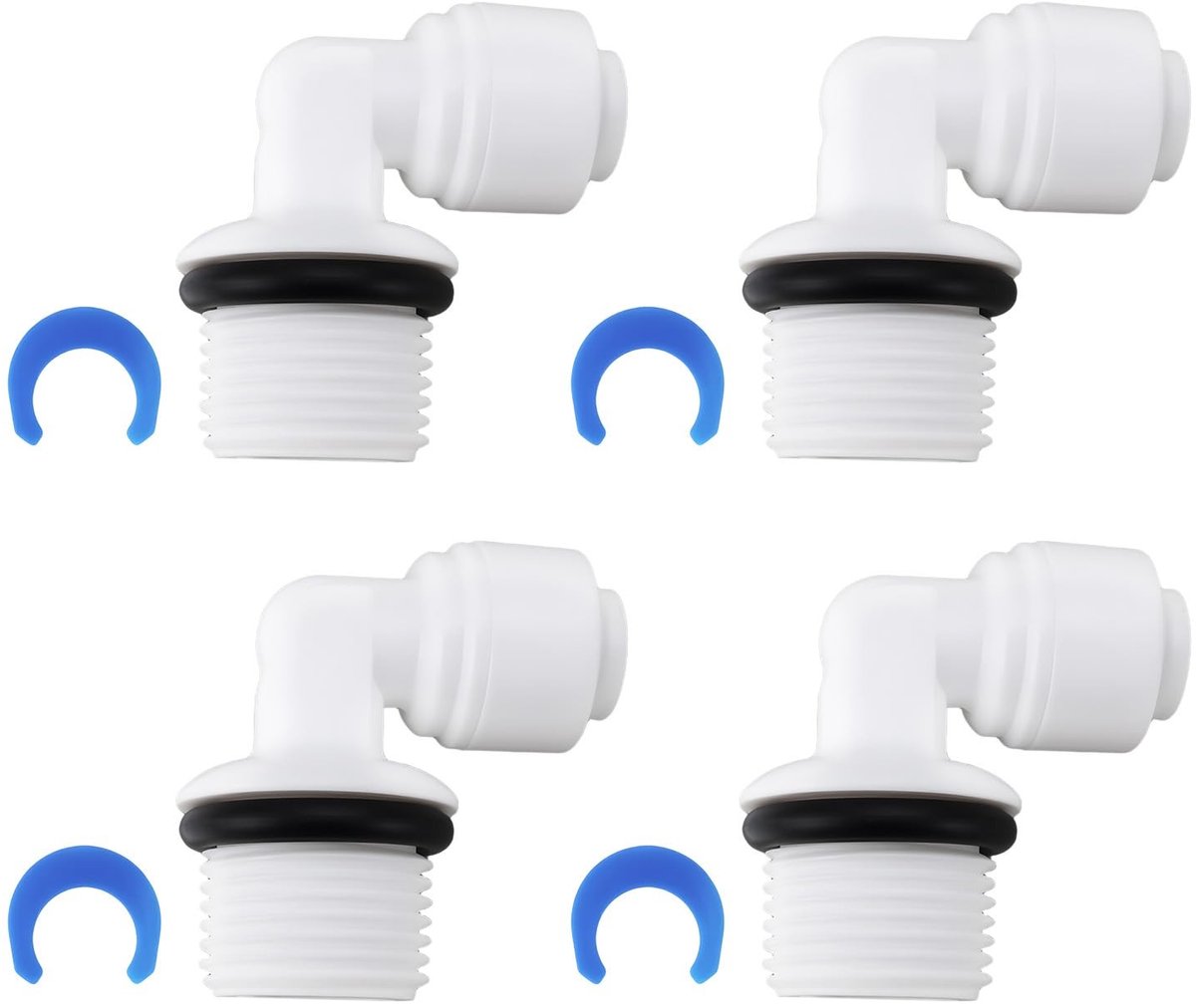 Dailygoods - 4x 90° Quick Connect Elleboog voor Waterfilter