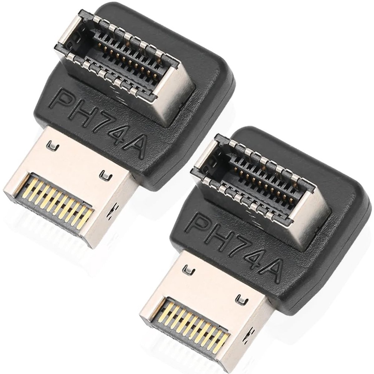 Dailygoods - 90 Degree USB 3.2 Type-E Adapter Set van 2 Stuks