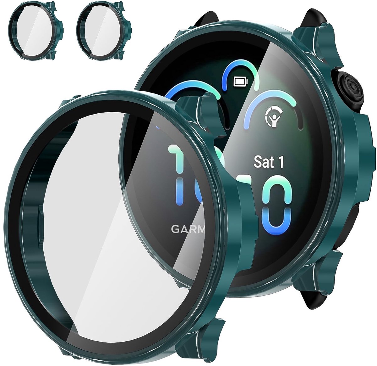 Dailygoods - Beschermhoes voor Garmin Vivoactive 6 van Gehard Glas, 2 Stuks