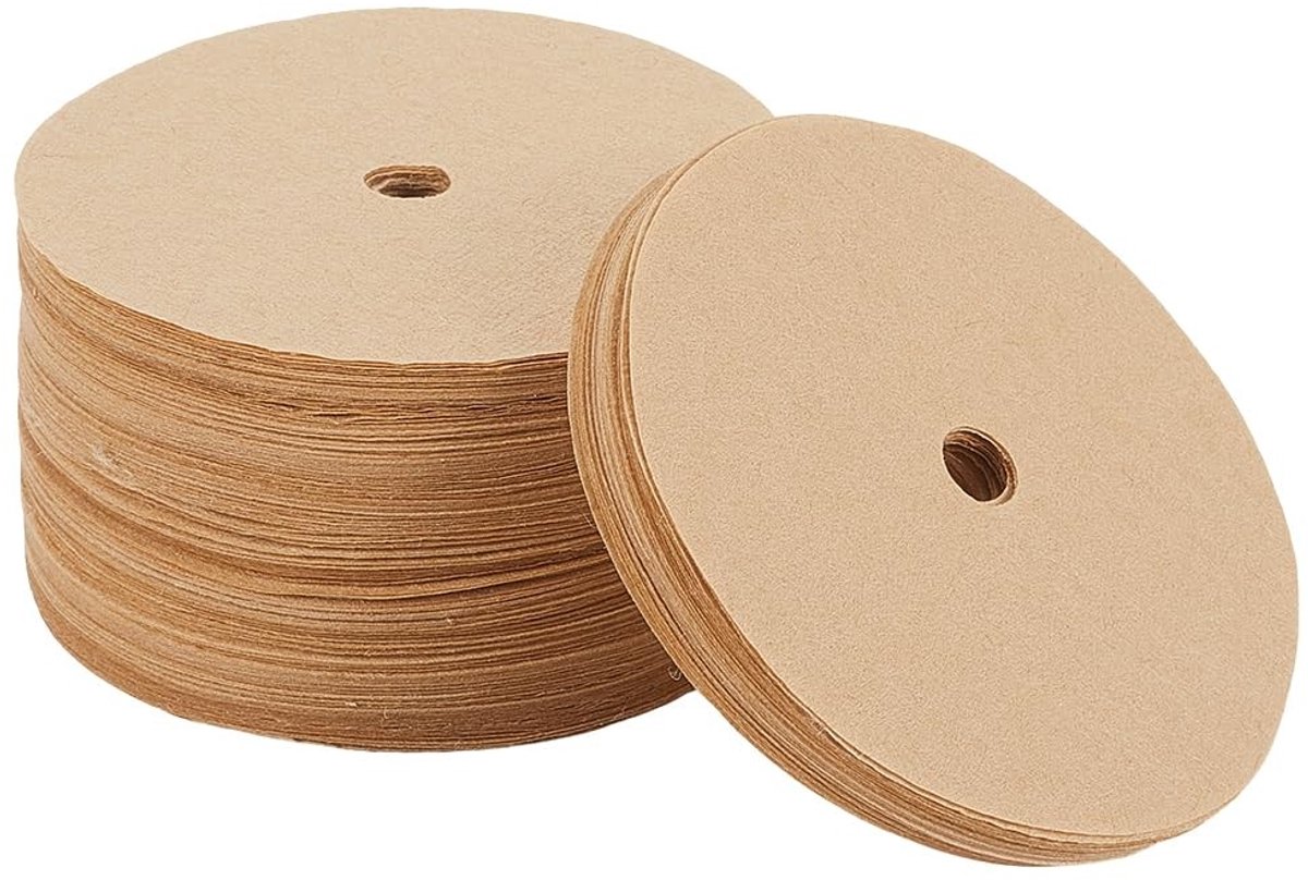 Dailygoods - 200 Stuks Ongebleekte Koffiefilters voor Percolator