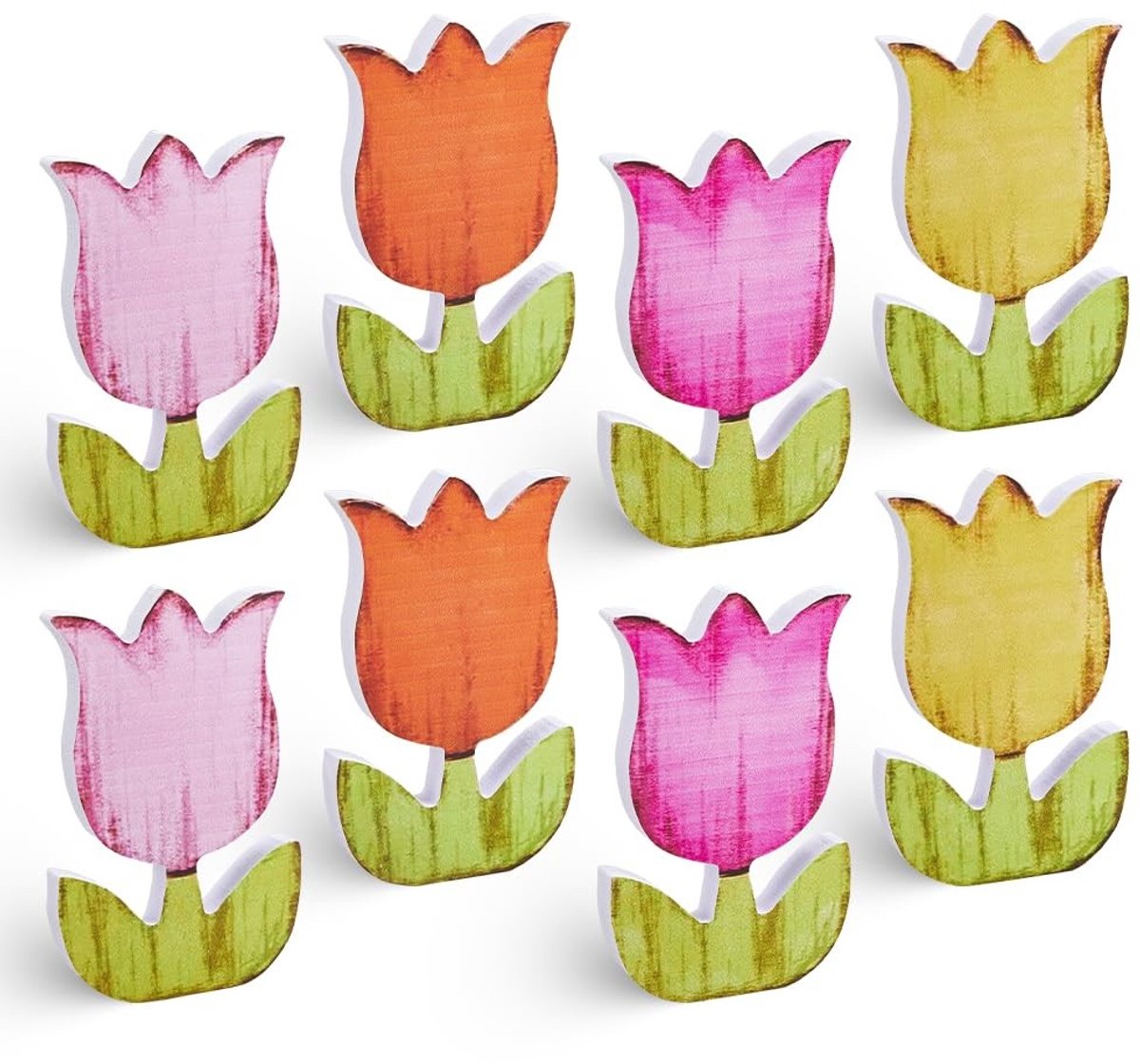 Dailygoods - Set van 4 Lente Tulpen Borden voor Tafel Decoratie