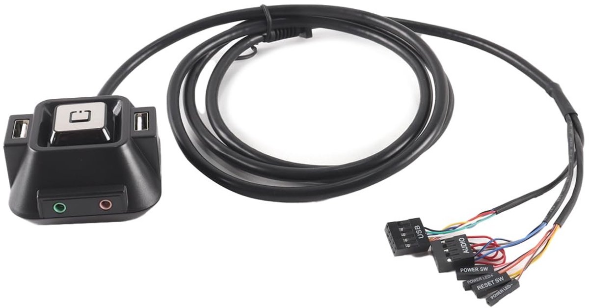 Dailygoods - Desktop PC Behuizingschakelaar met USB Poorten