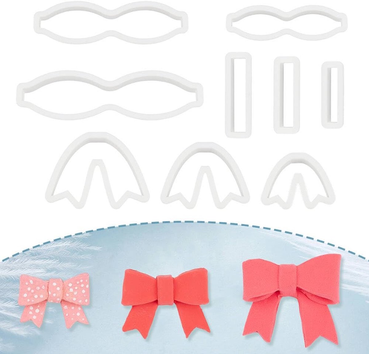 Dailygoods - 9 Stuks Polymeerklei Uitsteekvormen voor Oorbellen en Sieraden