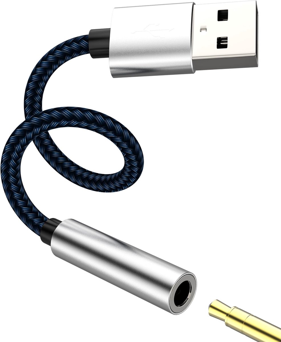 Dailygoods - USB naar Jack Adapter 3,5 mm Hoofdtelefoon Audio Converter
