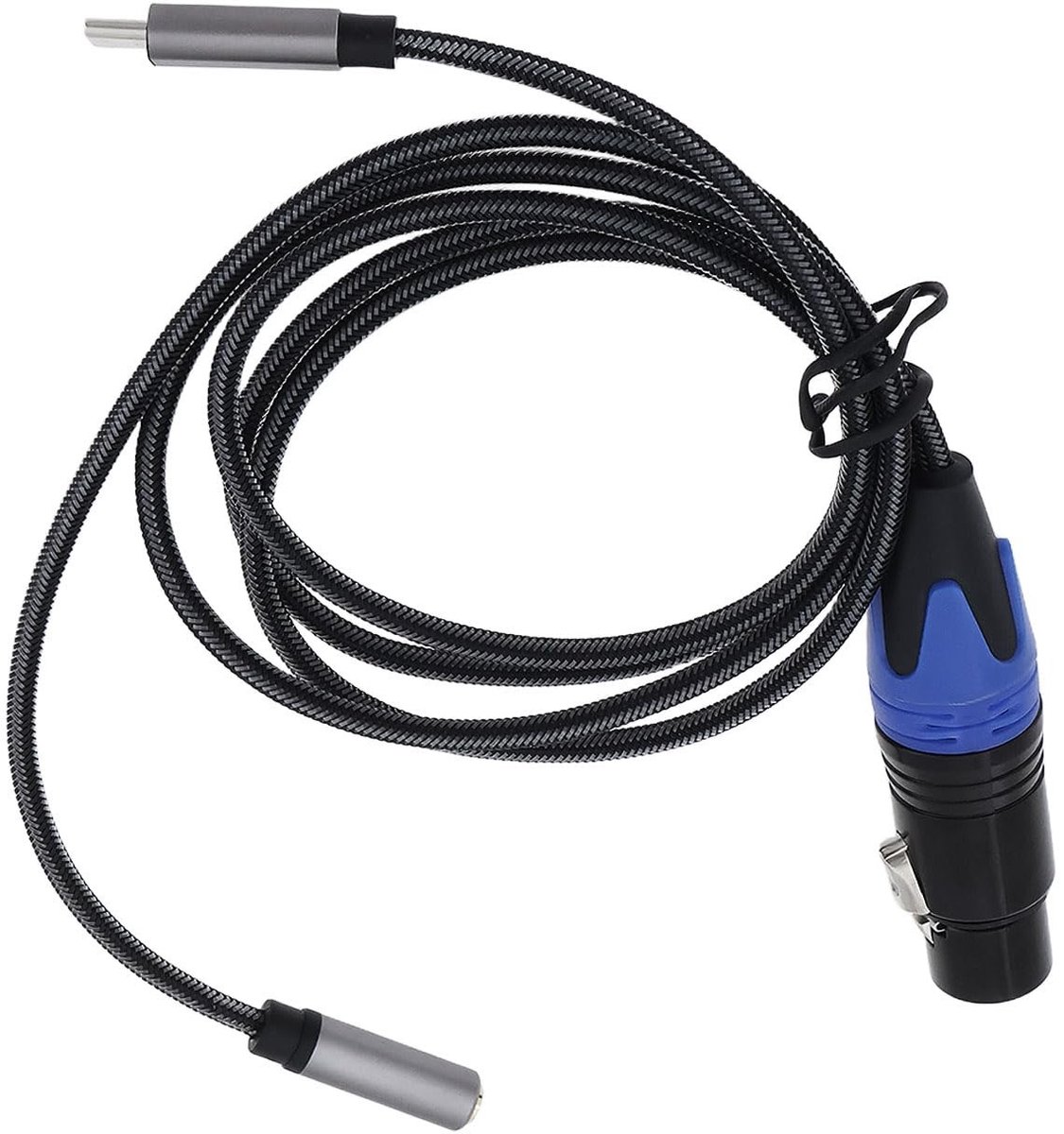 Dailygoods - USB C naar XLR en 3,5 mm Adapter Audiokabel
