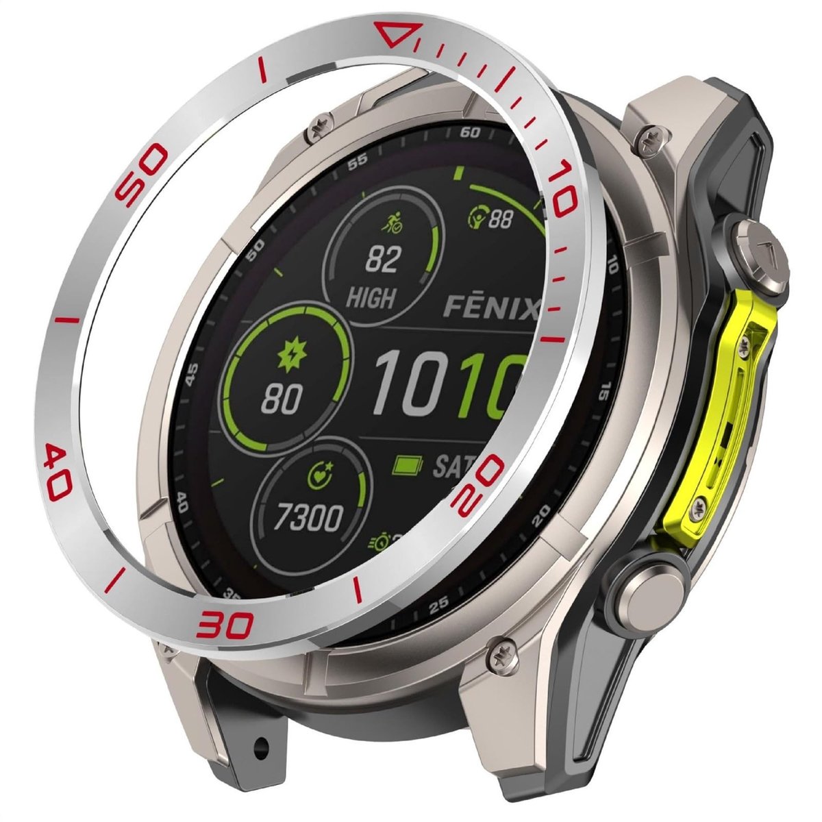 Dailygoods - Beschermring voor Garmin Fenix 8 AMOLED 47 mm