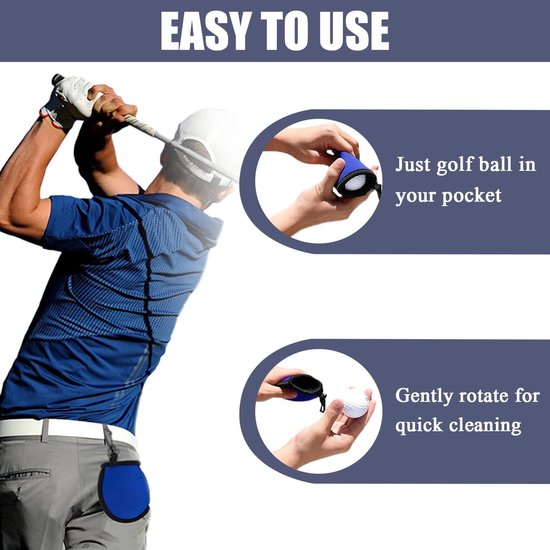 Dailygoods - Set van 4 Golfbal Reinigers in Verschillende Kleuren van Dailygoods — afbeelding 2