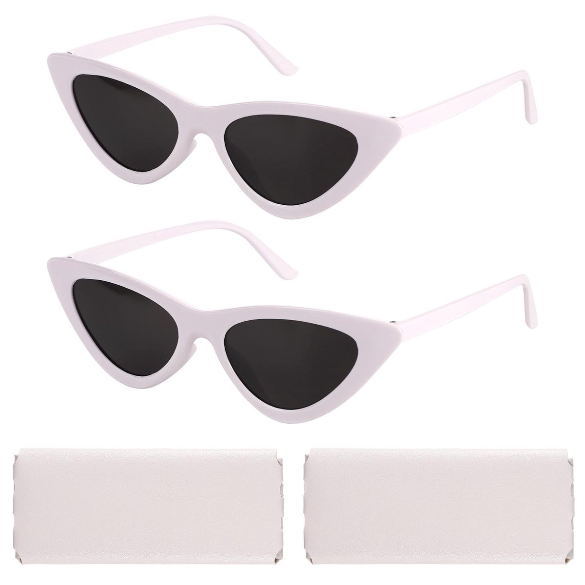 Dailygoods - Set van 2 Retro Cat Eye Zonnebrillen voor Dames