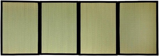 Vouwbare Tatami Mat - Vloermat Japans - Yoga Picknick Strand - Natuurlijk Rush Gras - 2 Meter Lang - Groen — afbeelding 5