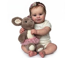 Sogiol® Levensechte Reborn Babypop Meisje - Babypoppen - 50CM - Volledig Siliconen Vinyl - Wasbaar & Realistisch - Inclusief Outfit