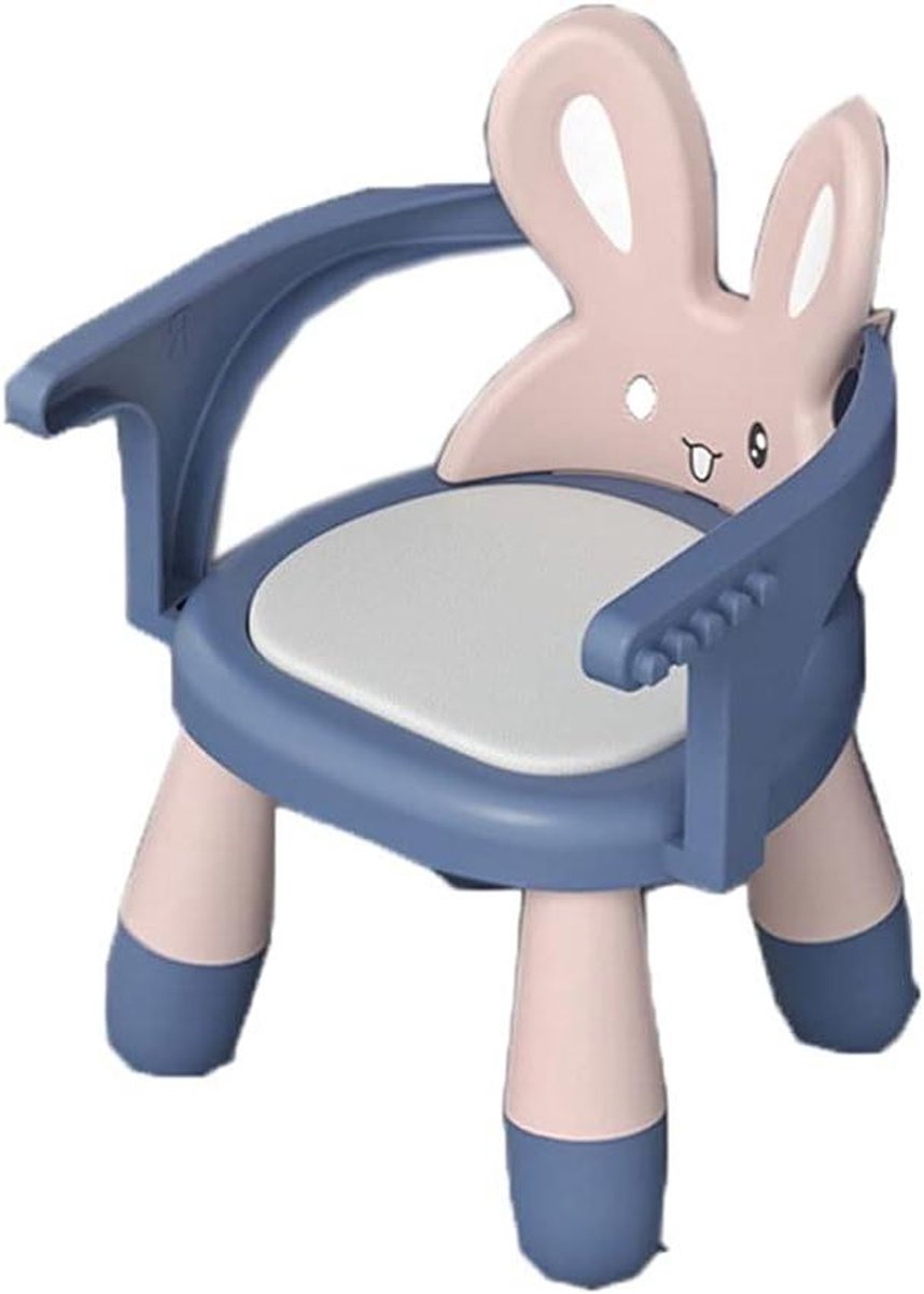 Kinderkrukje - Lage bank - Zitje voor kinderen - Ergonomische rugleuning - 41.5 cm hoog - Roze