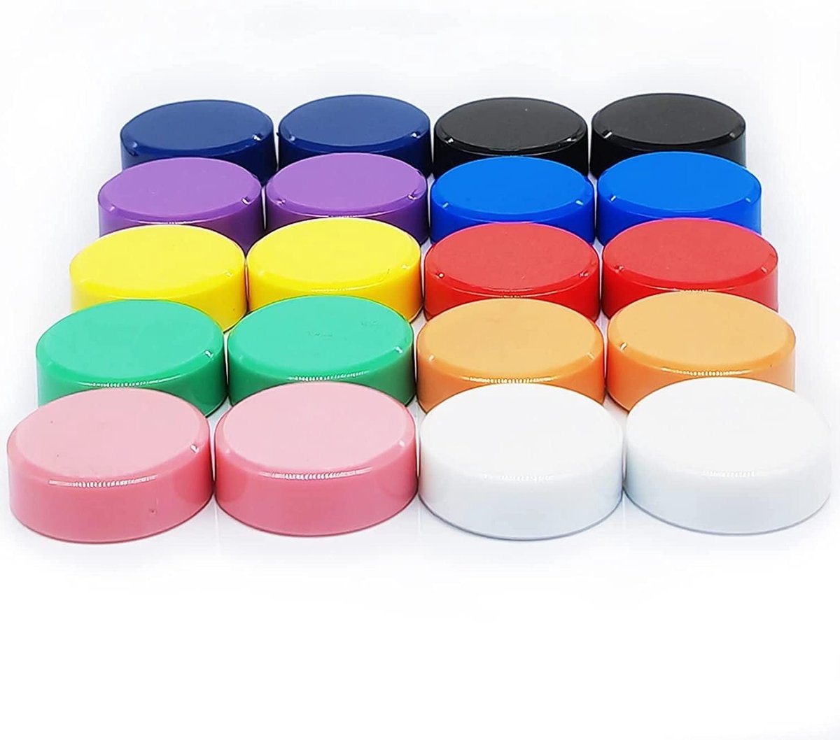 Kleurige magneten voor whiteboards, koelkast en schoolborden - Set van 20 stuks voor creatief gebruik
