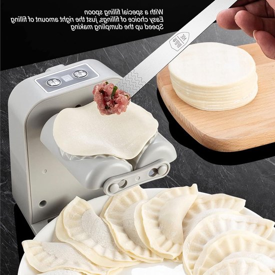Elektrische Automatische Dumpling Maker Set voor Maken van Dumplings, Deeg en Gebak - Keukenaccessoires voor Perfecte Dumpling Wraps — afbeelding 4