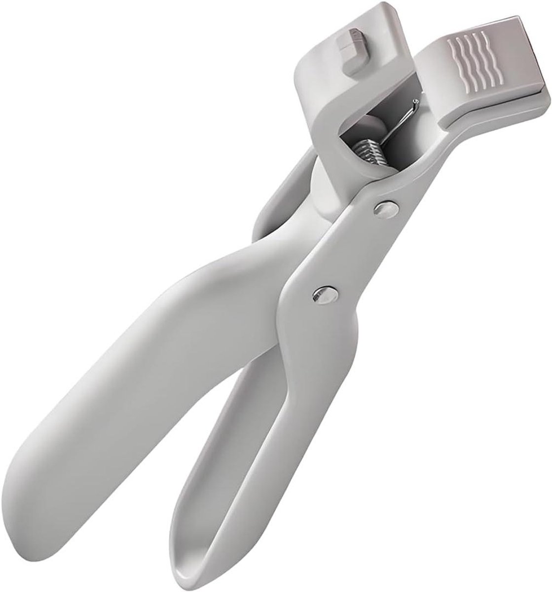 Kookplaatgrijper - Fornuis klem - Hete schalen hanteren - Anti-verbranding siliconen - 19 cm - Grijs