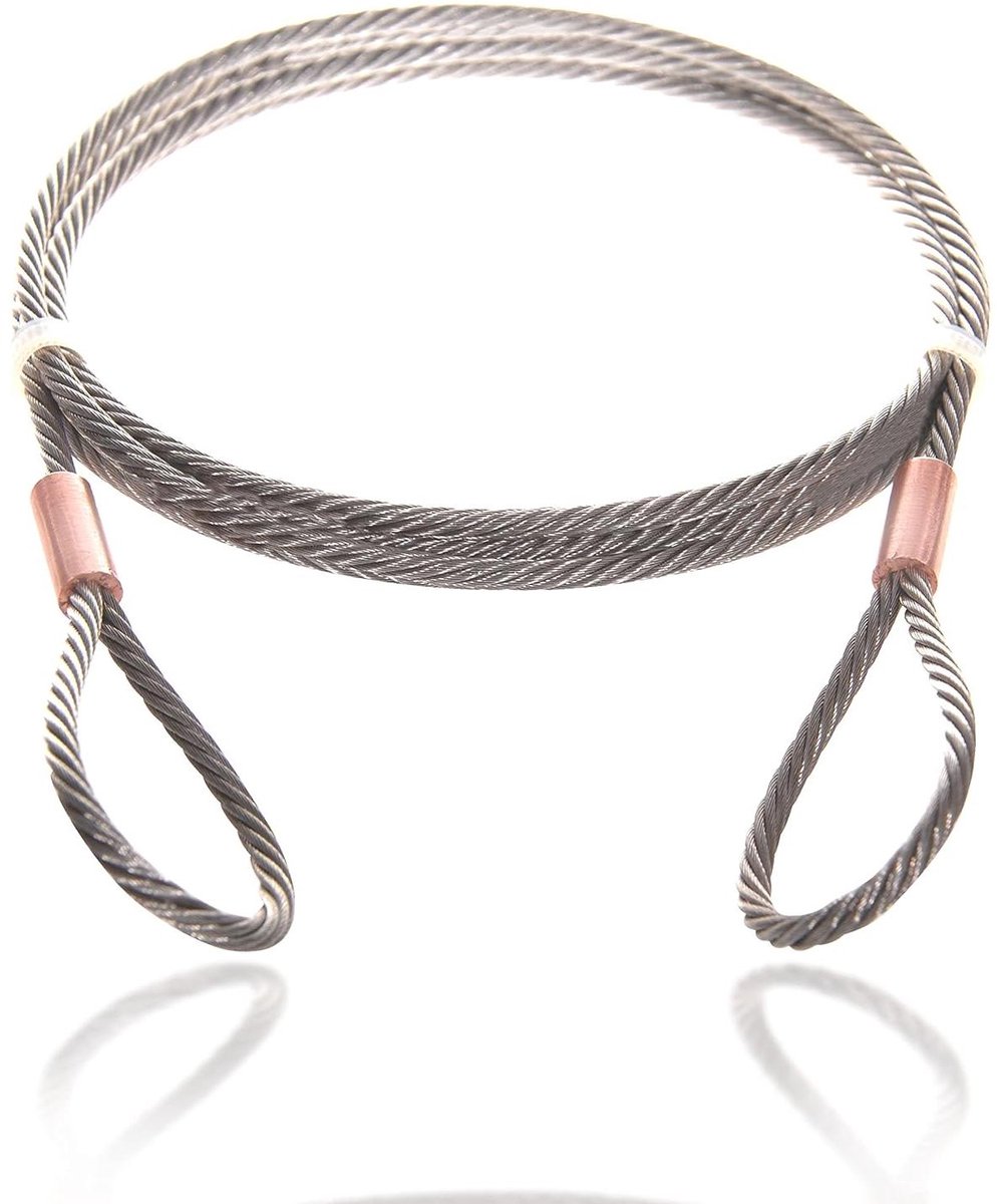 Stalen Kabel - Draadkabel met lussen - Lasten Bevestigen - Zeewaterbestendig V4A - 3 meter 3mm - Zilverkleurig