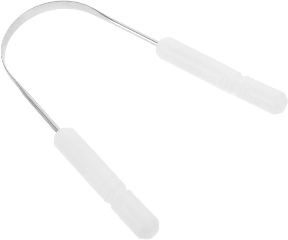 Tongschraper Set - Mondverzorging - Frisse Adem - Ergonomisch Handvat - 12 cm - Zilver