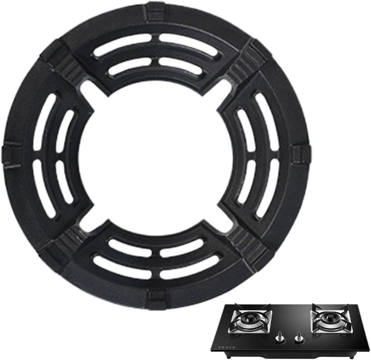 Wok Ring - Keuken Accessoire - Stabiel Koken - Winddicht Ontwerp - 261 cm Diameter - Zwart