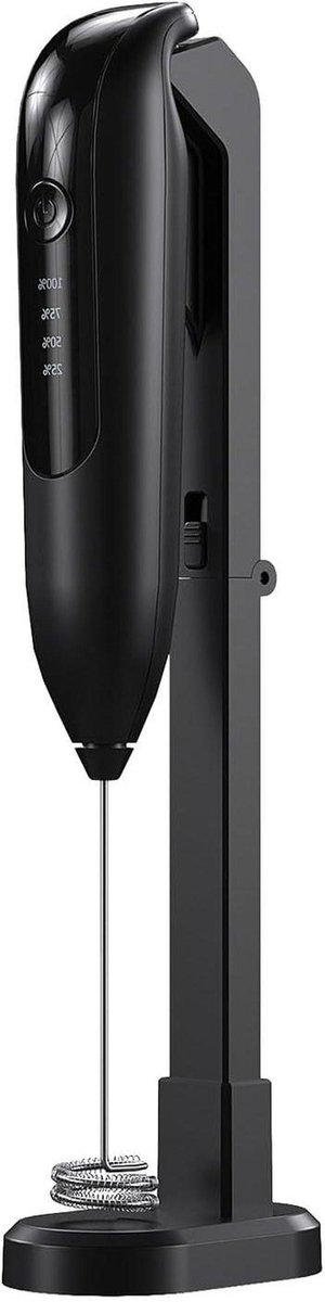 Elektrische Opschuimer - Mini Mixer - Koffie Maken - Draadloos USB Opladen - 12000 RPM - Zwart