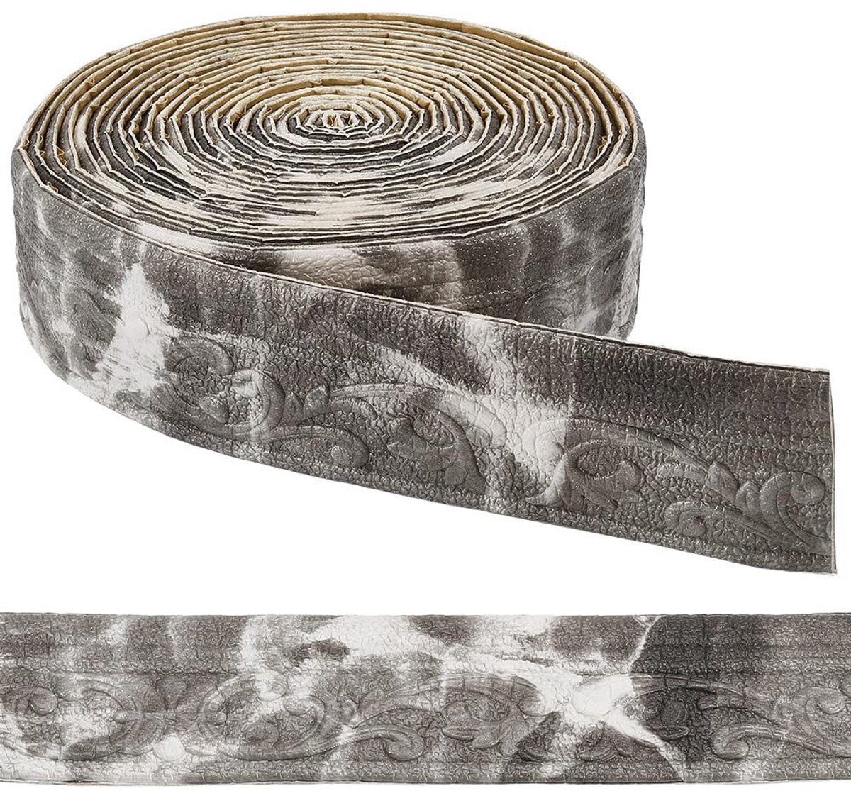 Dailygoods - Dailygoody - Flexibele Moulding Peel & Stick - Vintage 3D Foam Wanddecoratie - Marmer Patroon - 10M - Wanddecoratie - Geschikt voor Interieur - Marmer