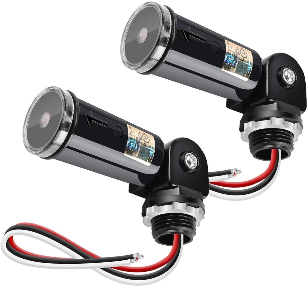 Dailygoods - 2 Stuks Schemer tot Zonsopgang Fotocel Sensor Schakelaar voor Buitenverlichting