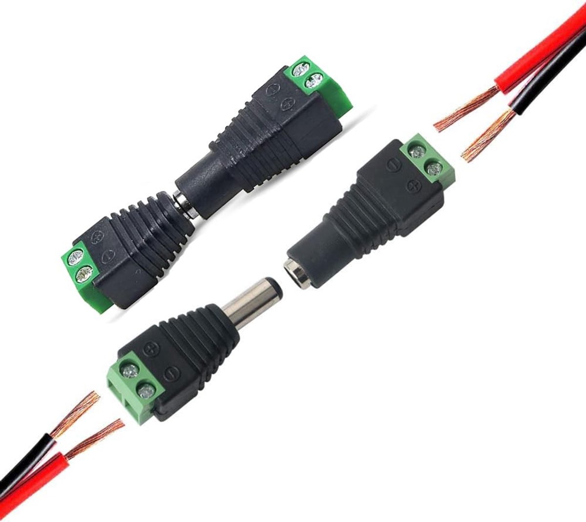 Dailygoods - DC-Stekkerset voor CCTV en LED Stripverlichting