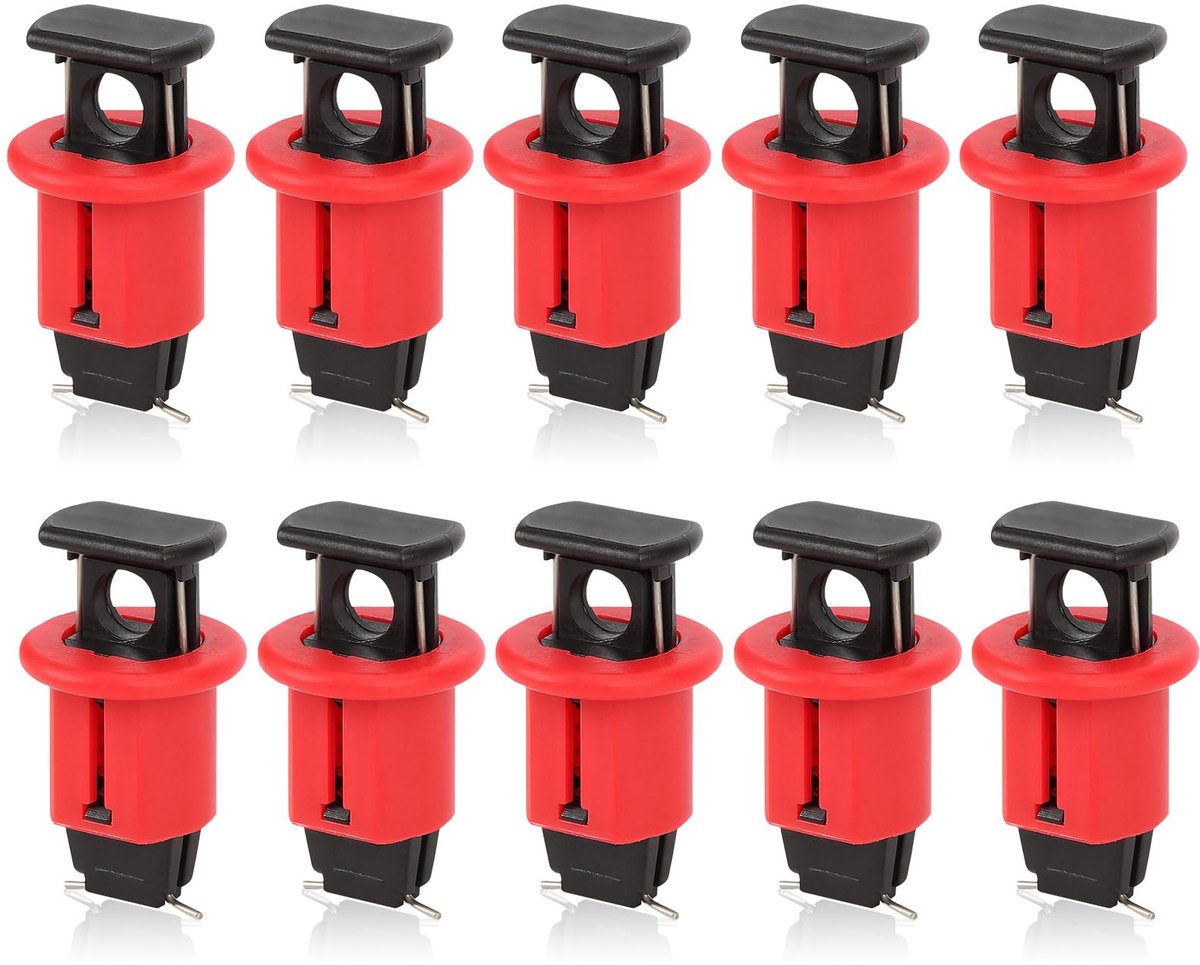 Dailygoods - Dailygoody - Miniatuur Schakelblok - Pneumatische Schakelaars - Automatische Onderbrekers - 10 stuks - Compact en gebruiksvriendelijk - Geschikt voor