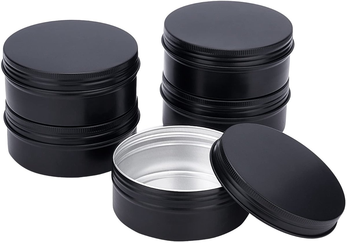 Dailygoods - 250 ml Aluminium Blikken met Schroefdeksel voor Specerijen en Snoep
