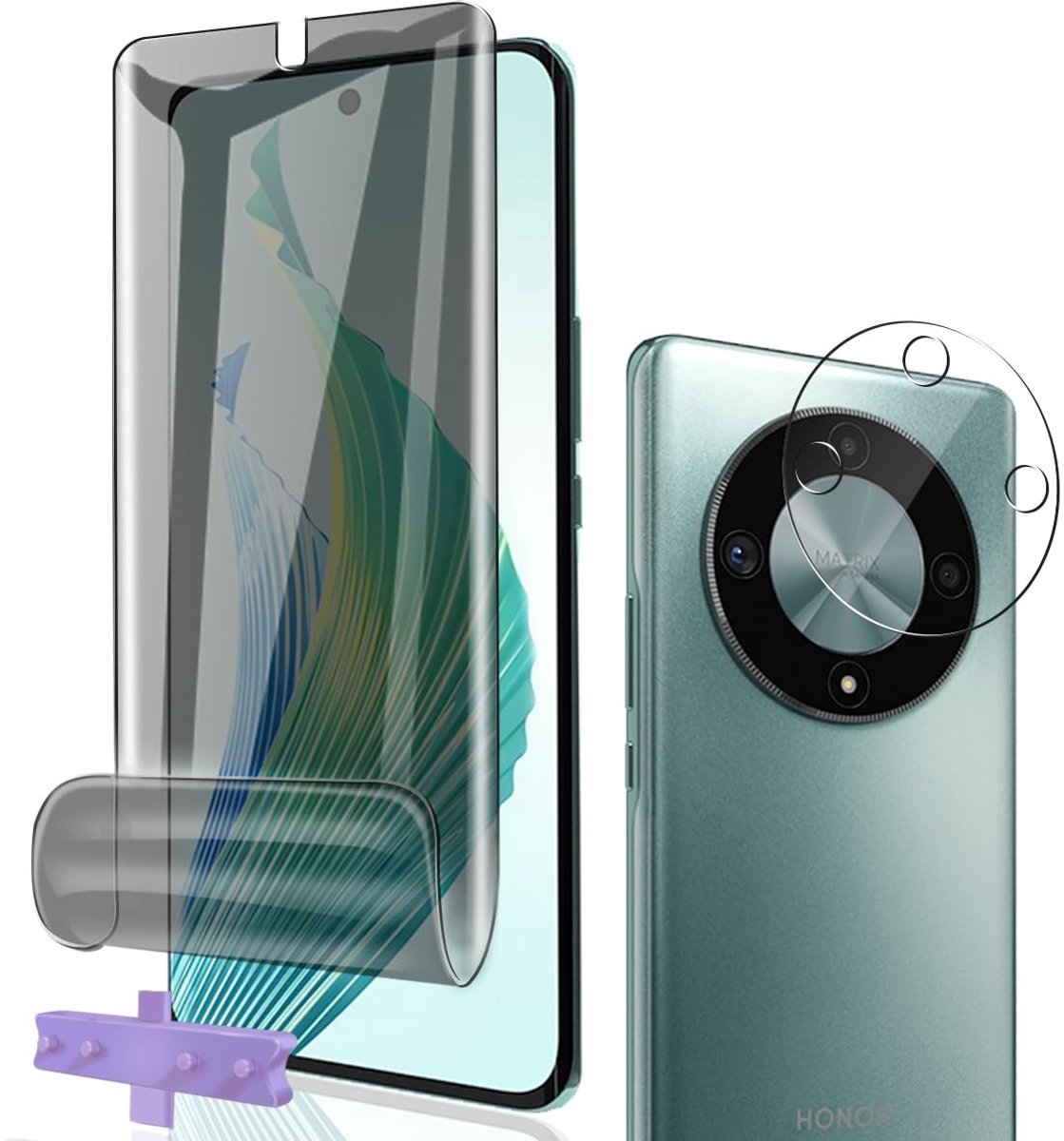 Dailygoods - TPU Privacy Displaybeschermfolie voor Honor Magic 6 Lite