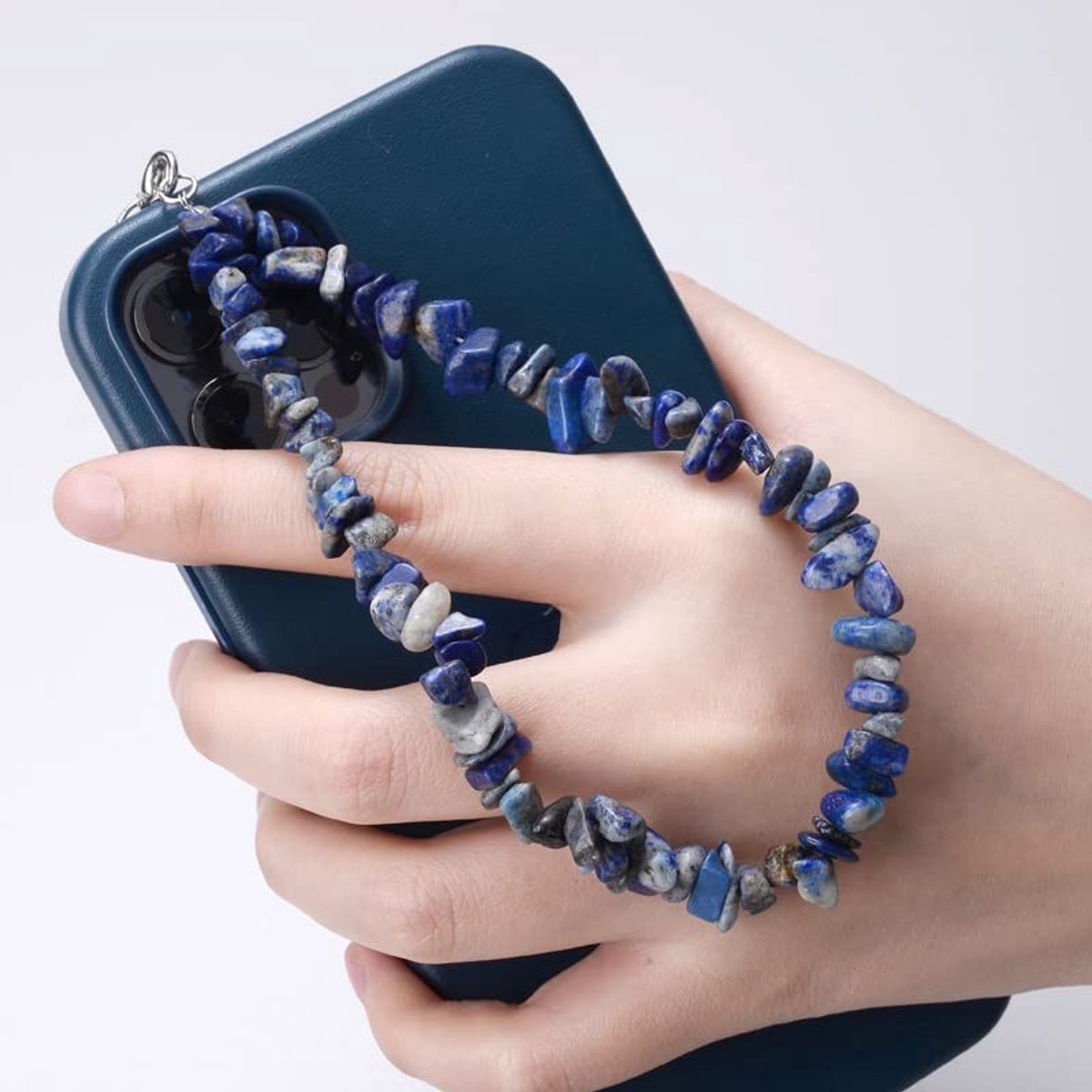 Dailygoods - Natuurlijke Kristal Telefoonketting met Kleurverloop