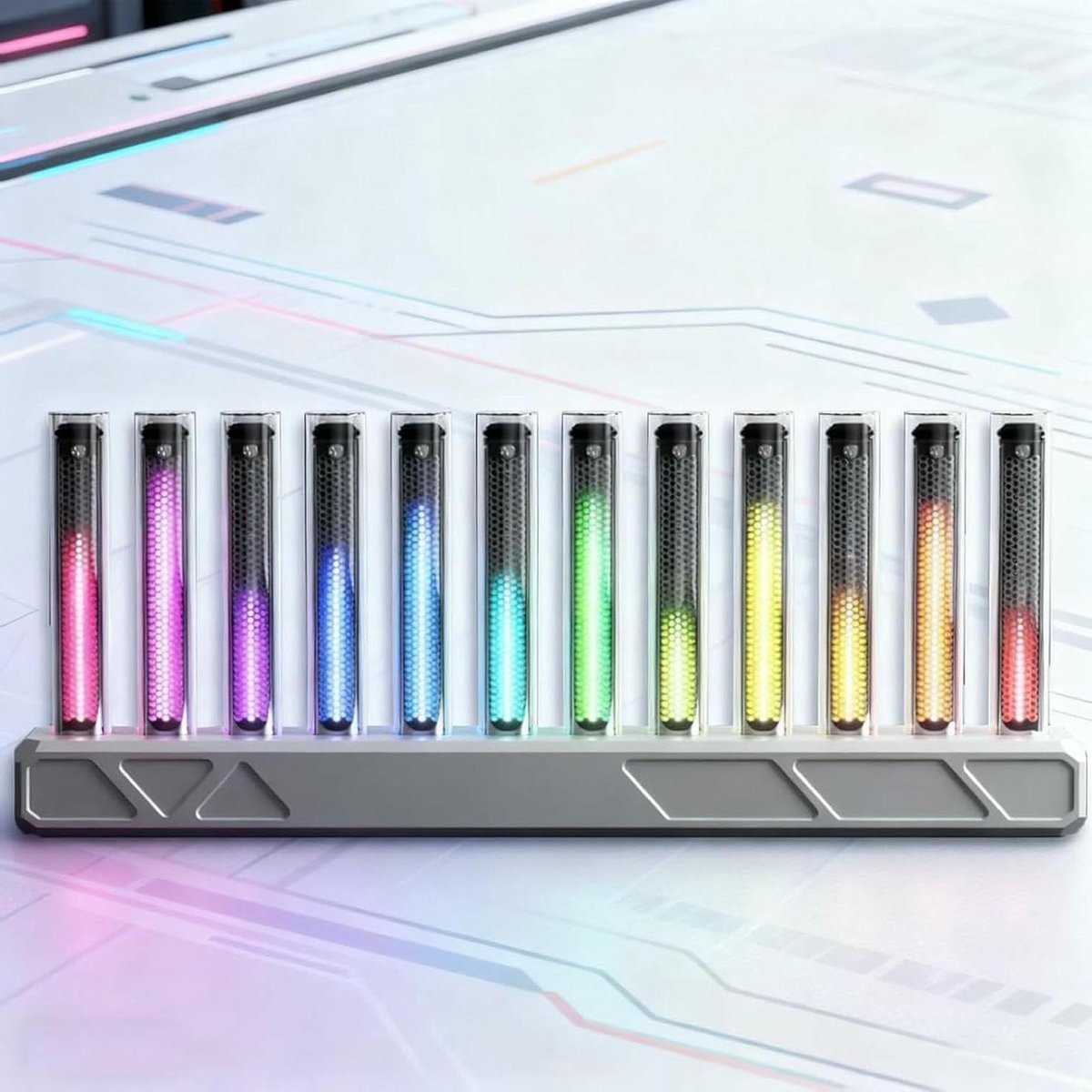 Muziek Ritme Licht - Spectrum Lamp - Sfeer Verbeteren - 10 Effect Modes - 21 cm Lengte - RGB