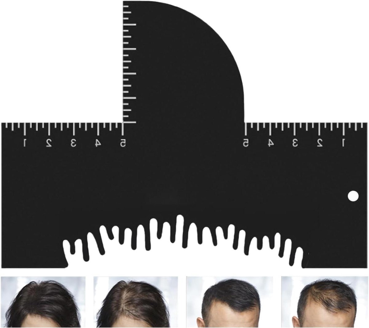 Haarlijn Optimalisatie Board - Grooming Sjabloon - Precisie Verzorging - Geïntegreerde Liniaal - 152 x 111 cm - Transparant