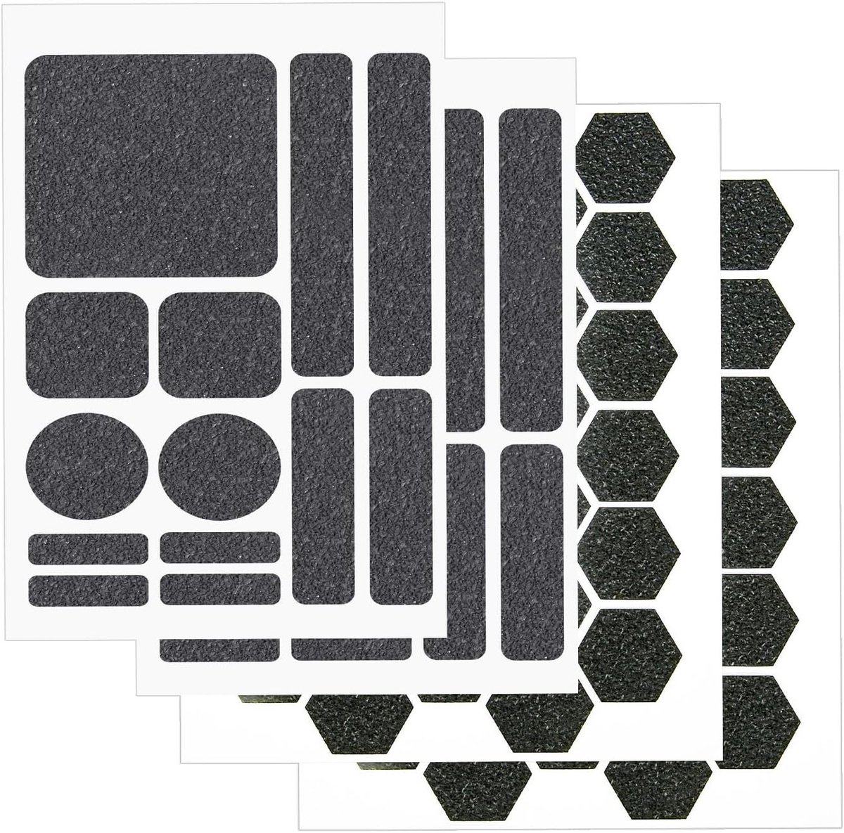 4 Stuks Telefoon Grip Tape Stickers, Hexagonale en Ronde Grip Pads voor Mobiele Telefoons, Laptops en Controllers - Antislip, Zelfklevend en Vooraf Geknipt