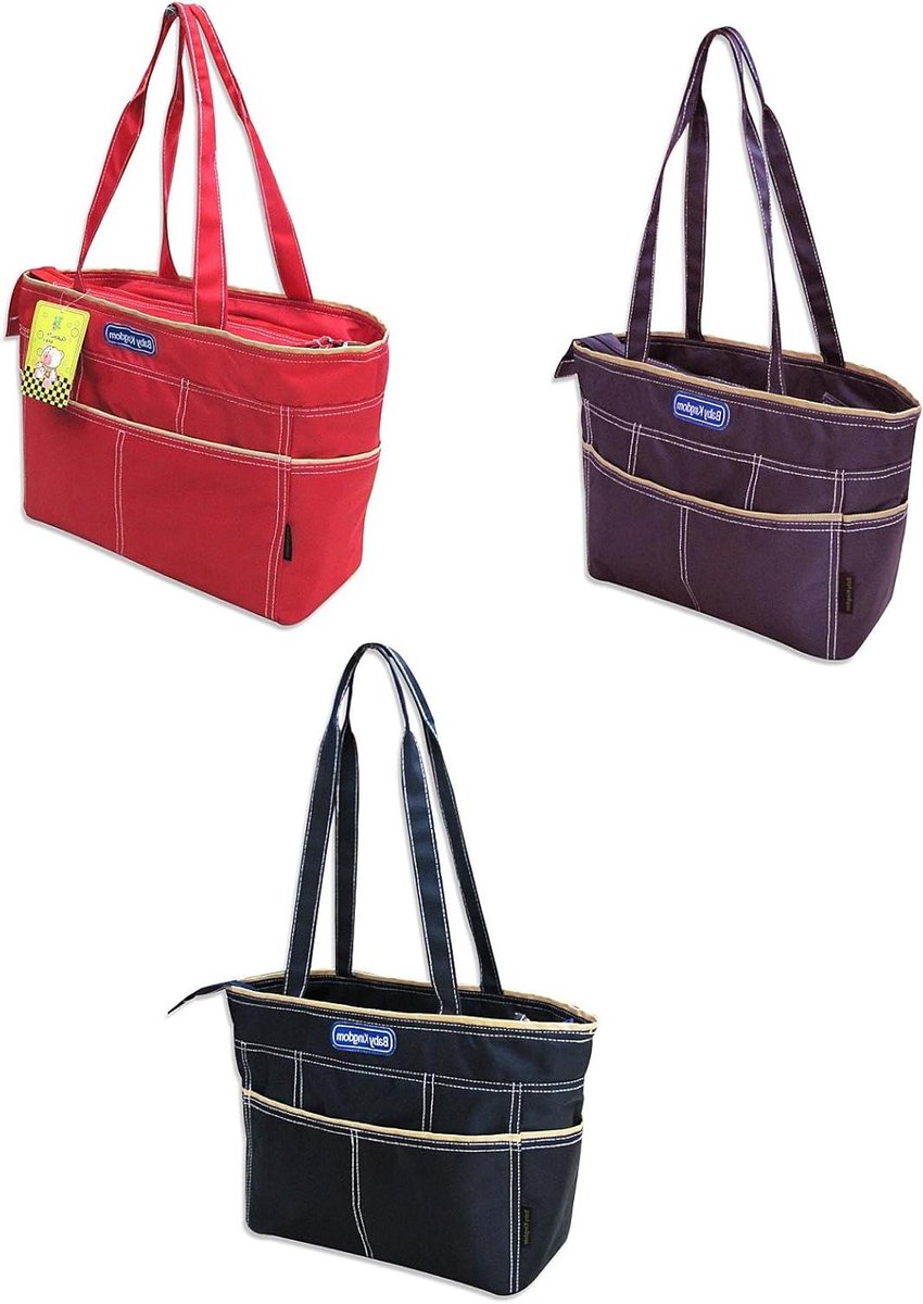 Baby luiertas - Verzorgingstas set - Baby uitstapjes - Waterafstotend polyester - 40 x 30 x 20 cm - Paars