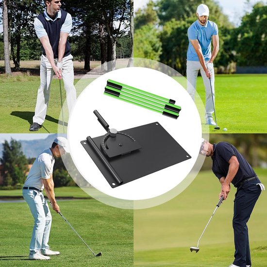 Golf Swing Trainer - Golf Hulpmiddel - Golf Oefenen - 180-Graden Verstelbaar - 23x14.5 cm - Zwart van GOLF — afbeelding 3