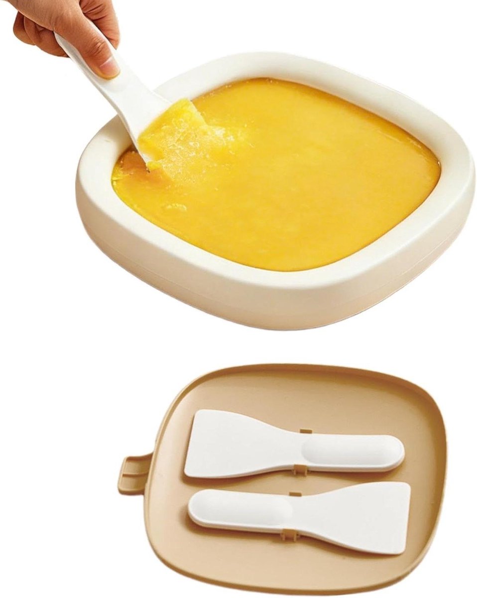 IJs Roller - Dessert Maker - Zelf Desserts Maken - Voedselveilige Plaat - 23 cm - Geel