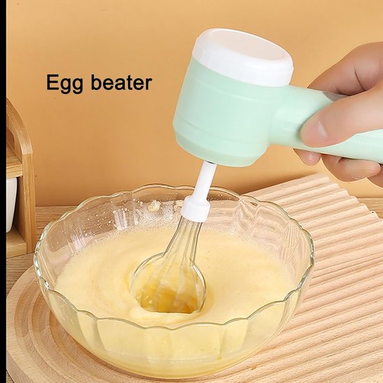 Handmixer Draadloos - Keukenmixer Oplaadbaar - Bakken En Klutsen - Geluidsarme Motor - 700 Gram - Groen — afbeelding 3