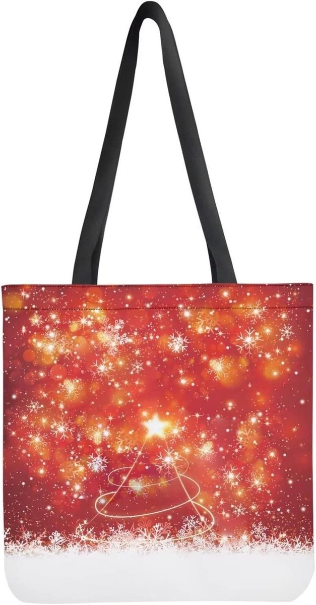 Winkel Tassen - Canvas Totes - Boodschappen Doen - Grote Inklapbare - 40 x 20 x 9 cm - Rood