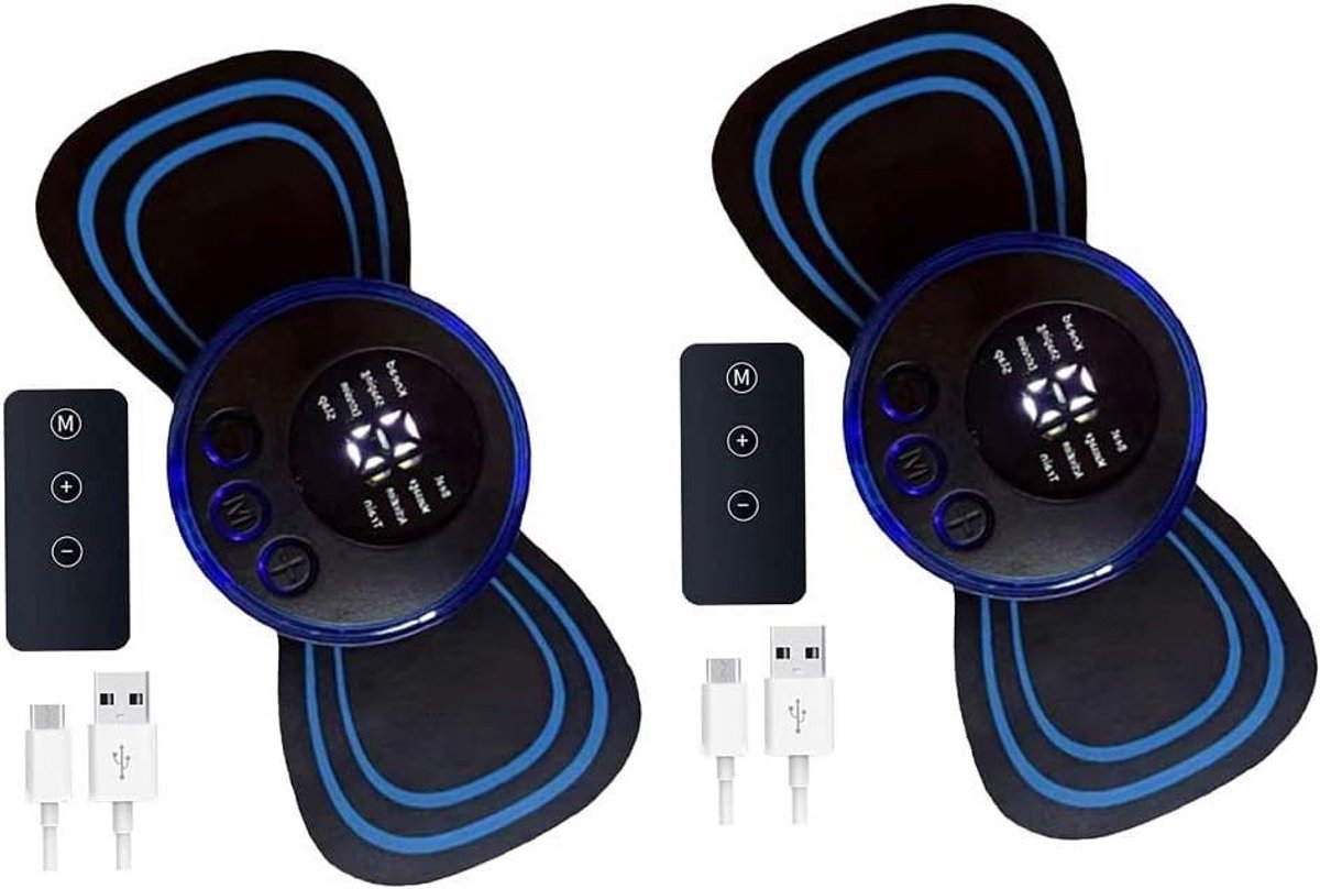 Nekmassageapparaat - Spierstimulator - Spierontspanning - EMS technologie - 15 cm - Blauw