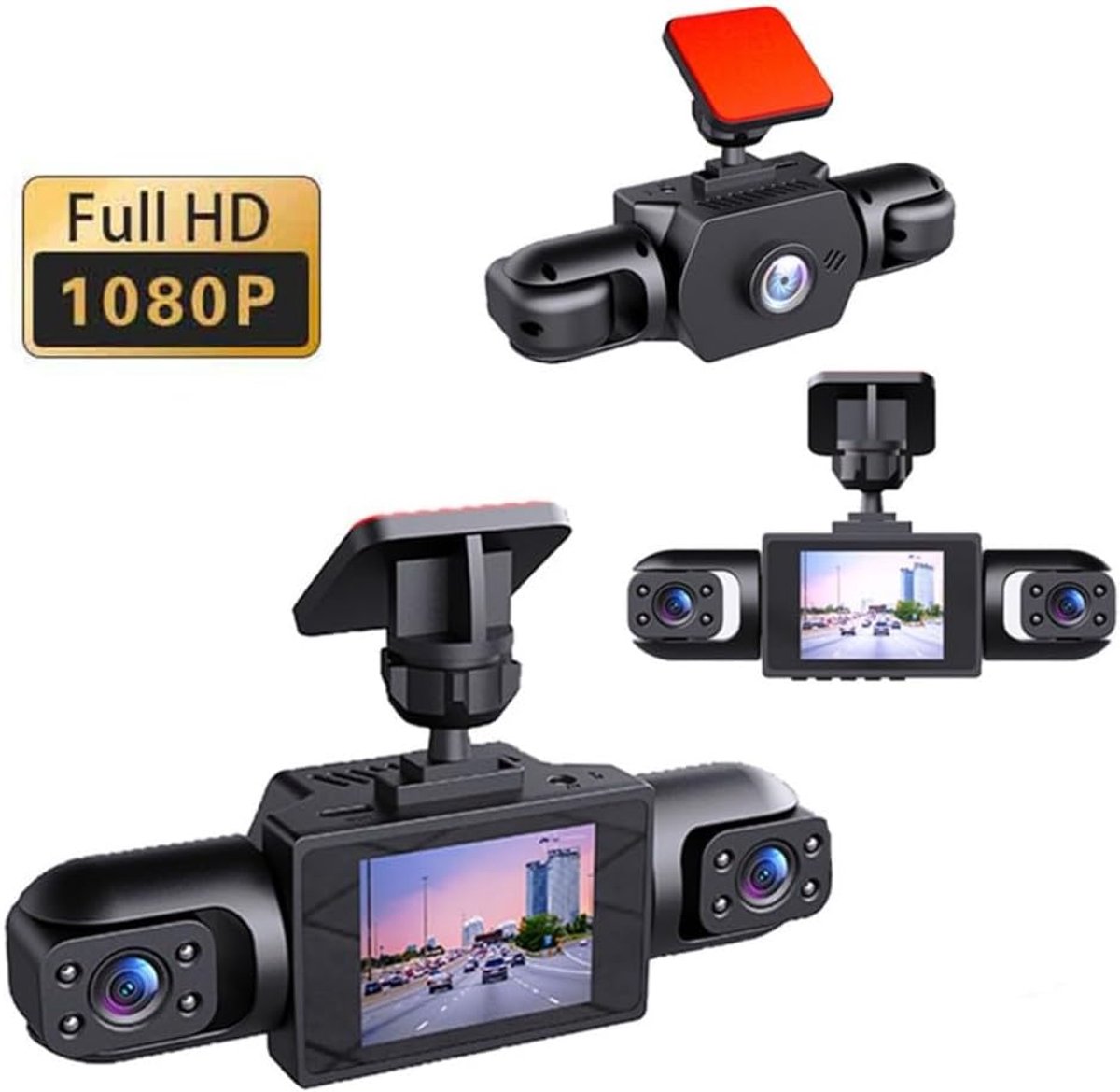Auto Dashcam - 4 Camera Systeem - Veilig Rijden - 360 Graden Zicht - 3.16 Inch Scherm - Zwart – foto 2