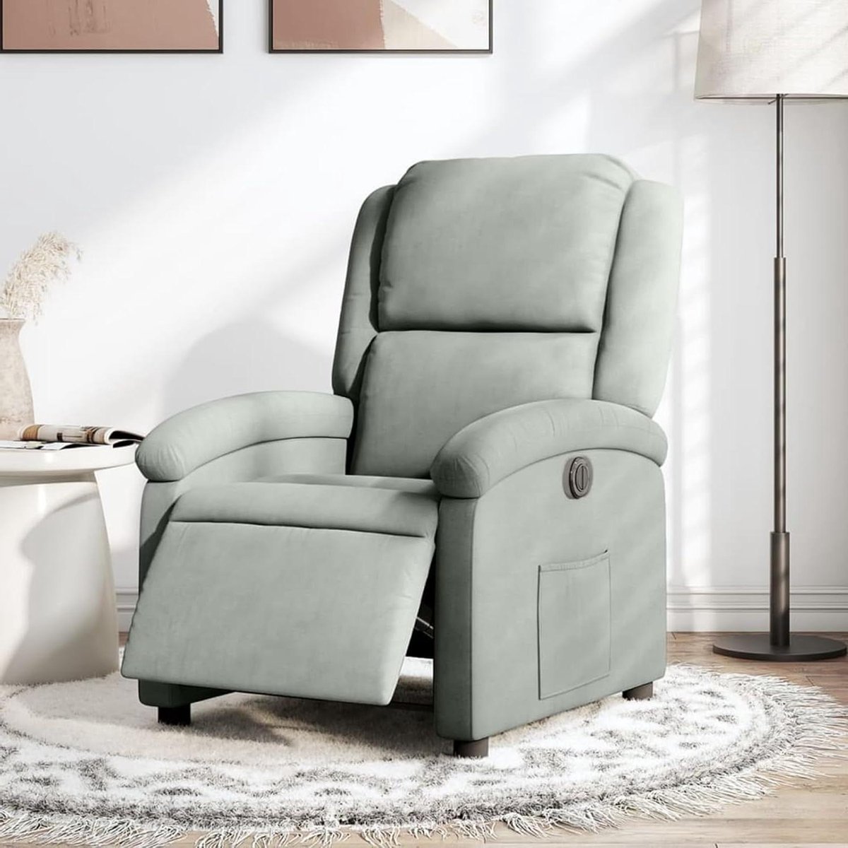 Elektrische Ligstoel - Relaxfauteuil Woonkamerstoel - Comfortabel Ontspannen - Elektrische Verstelling - Niet gespecificeerd - Lichtgrijs